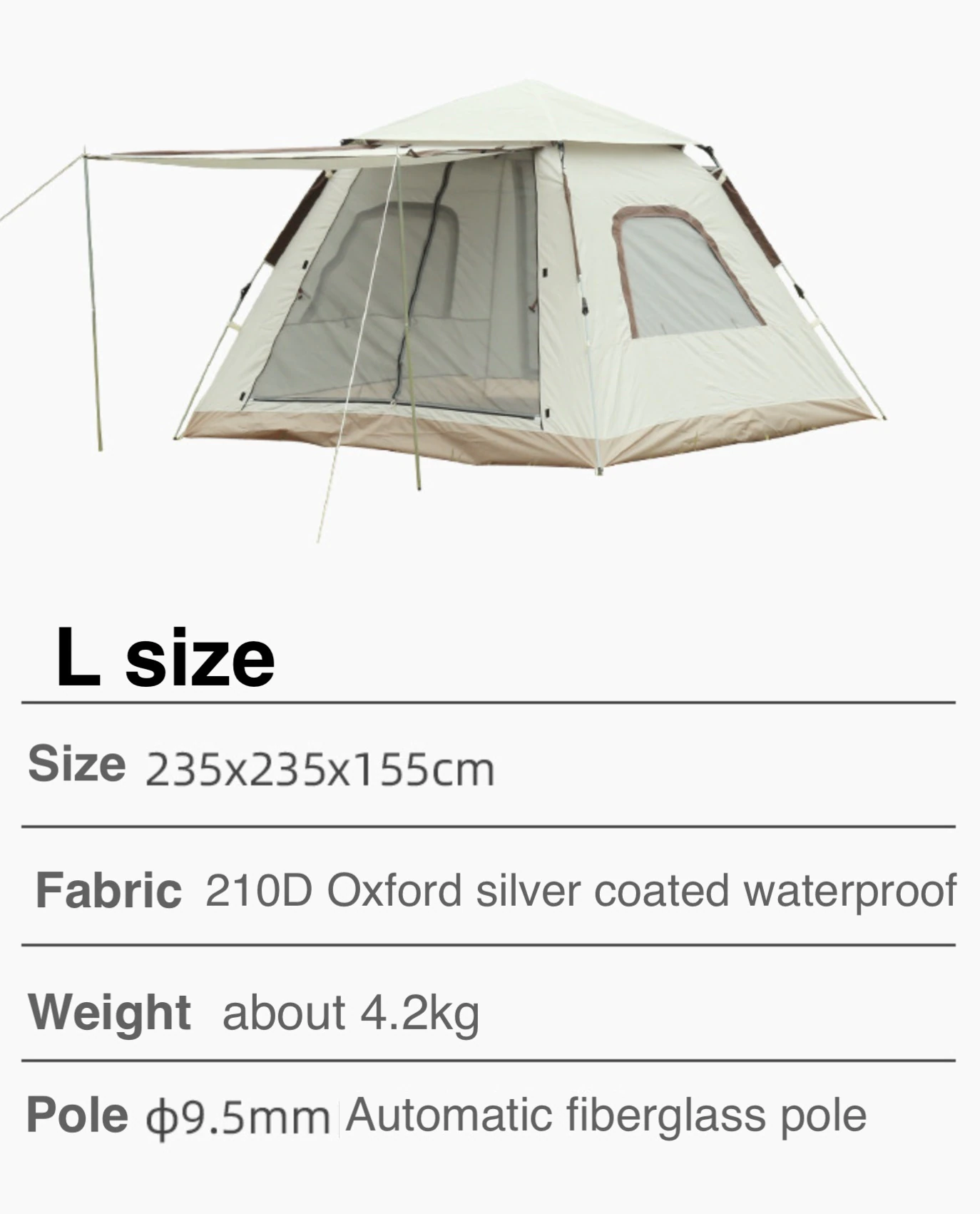 Cheap Goat Tents Ango Pop Up Tent Automatic Tent Outdoor Portable Folding 3 Person Family Tent for Camping Park Picnic   
